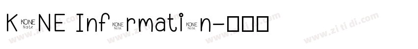 KONE Information字体转换